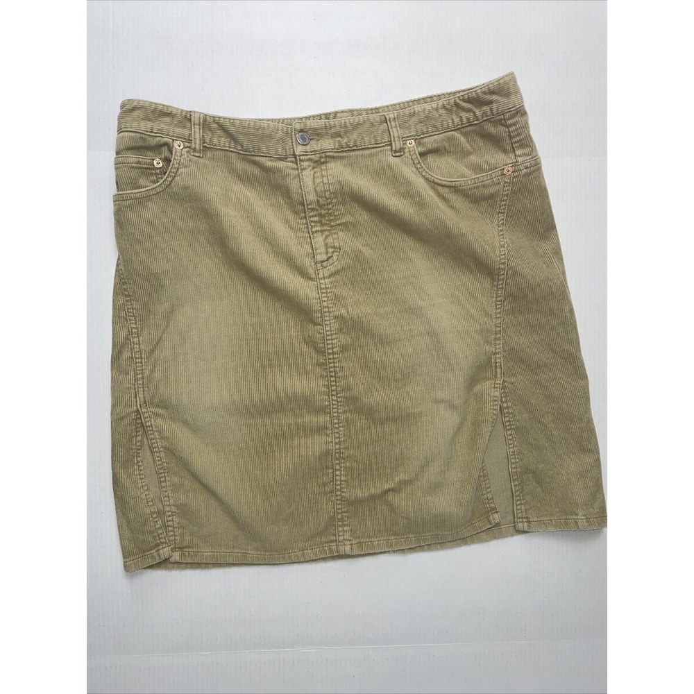 American Eagle Outfitters Size 14 Women's Stretch Corduroy Skirt Front Pockets